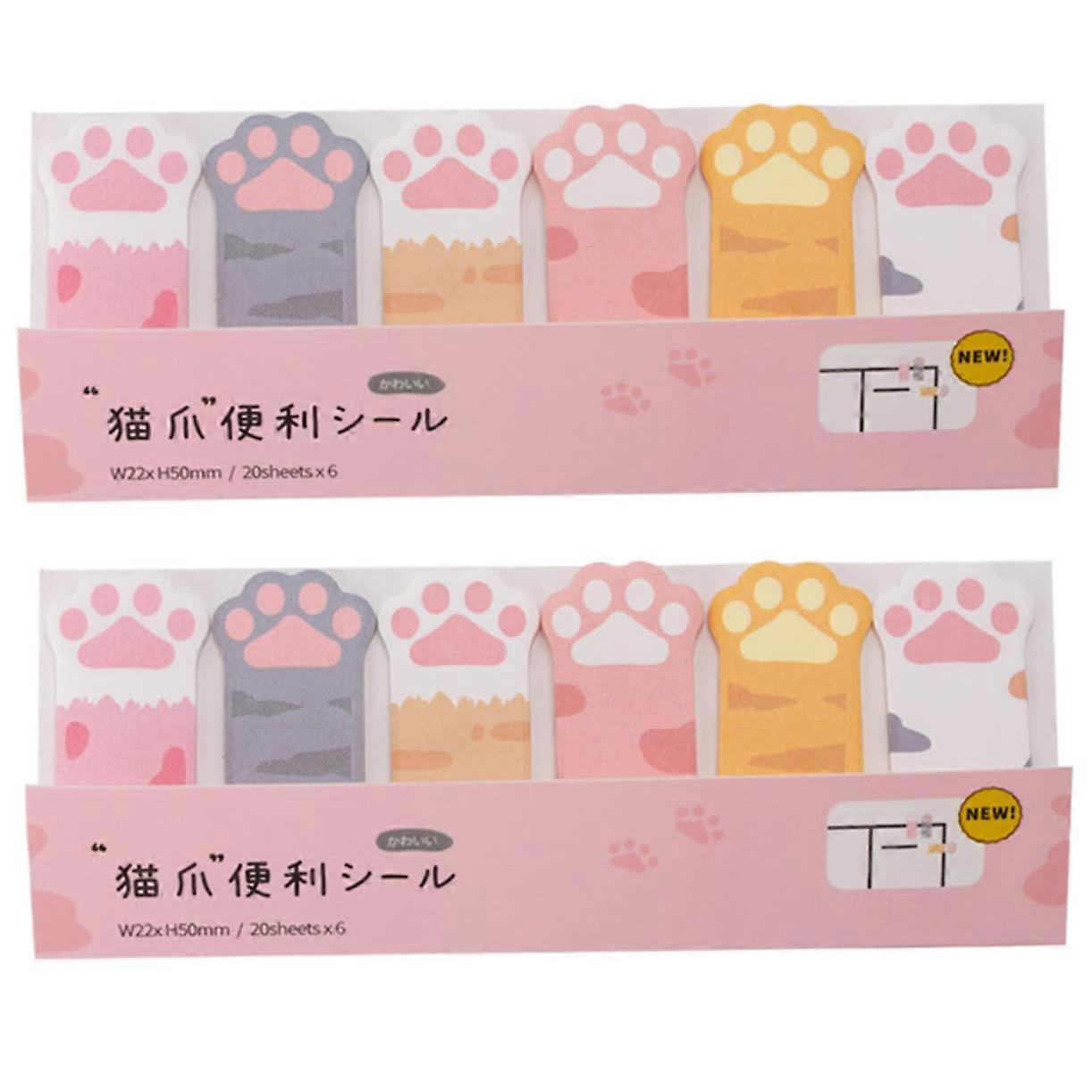 Sticky Notes 2-Pack Pastel Memo Pad For Reminders, Classroom Use, Adhesive Paper Stickers