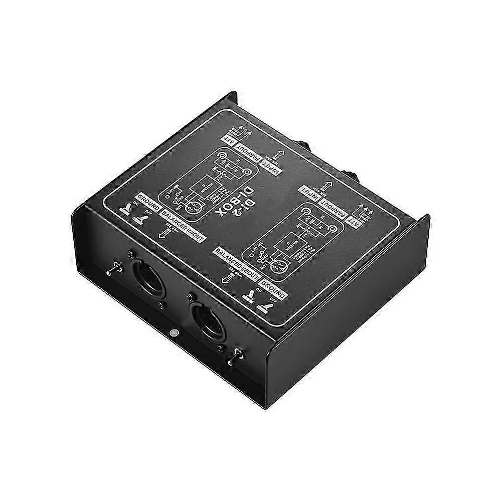 DI-2 Audio Isolator Passive Audio DI Box Audio Noise Canceller Guitar Isolator Resistor Anti-Noise AEdition 0711