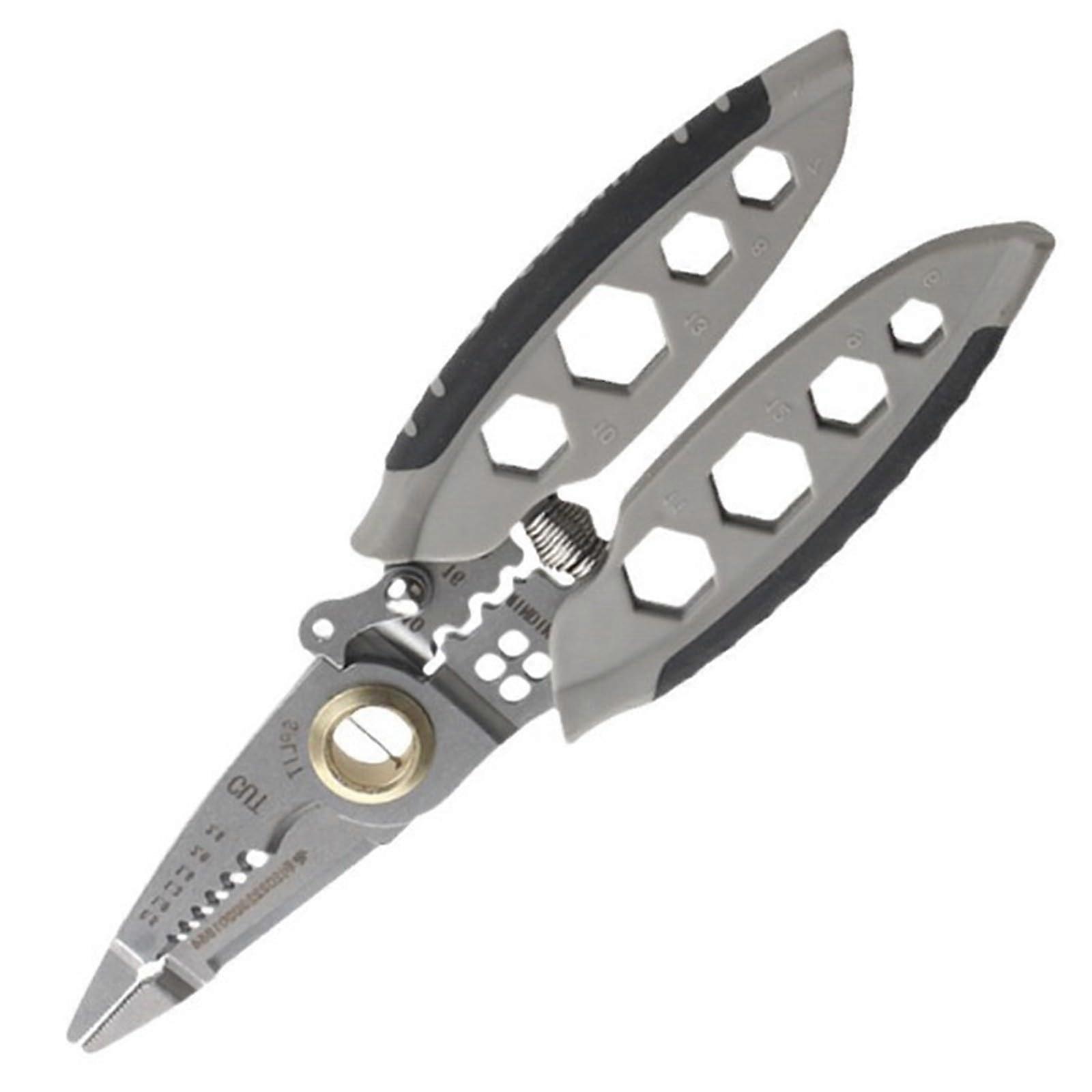 Multitask Wire Stripper Wire Processing Tool with Insulation Stripping Precise Cutting and ReliabilityTerminals Crimping Steel Cable Stripping Tool