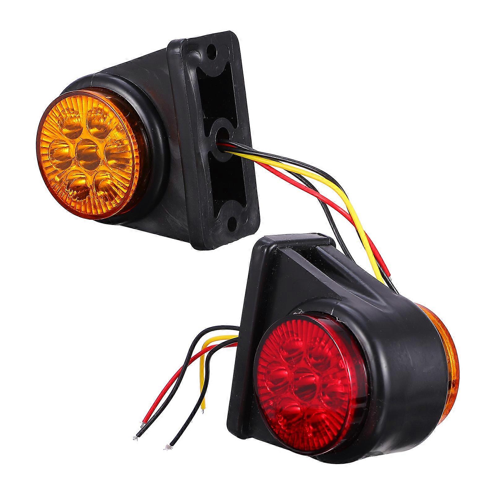 2Pcs High Brightness Double-Sided Trailer Signal Lights For Drivers Night Driving Durable ABS And PC Material