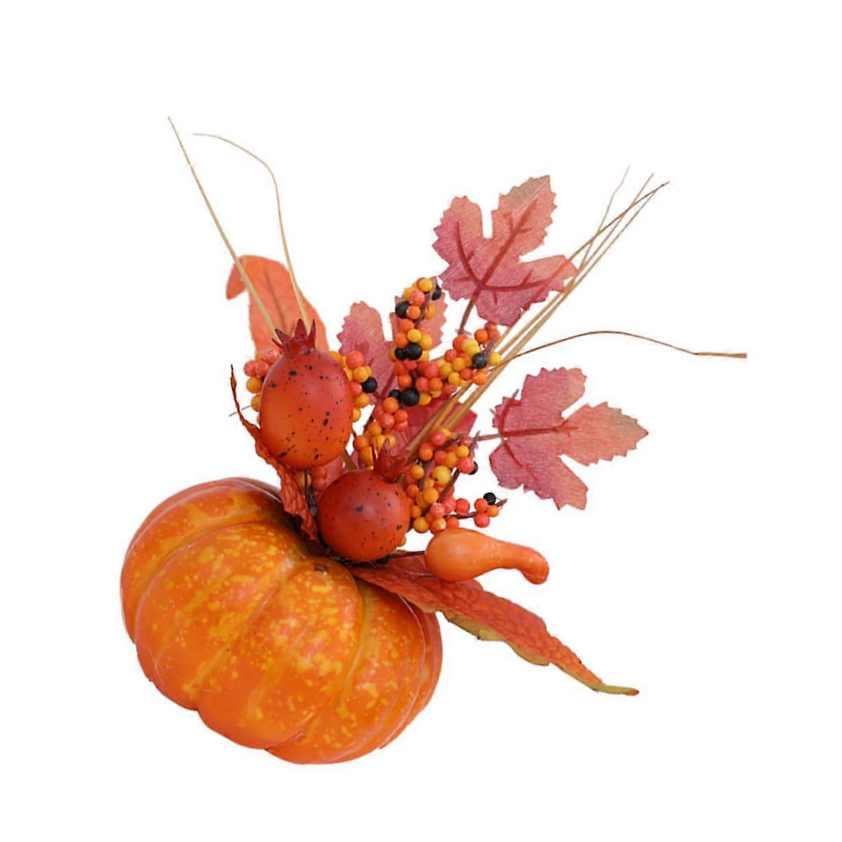 Artificial pumpkin decoration for autumn, realistic design for table and festive decor