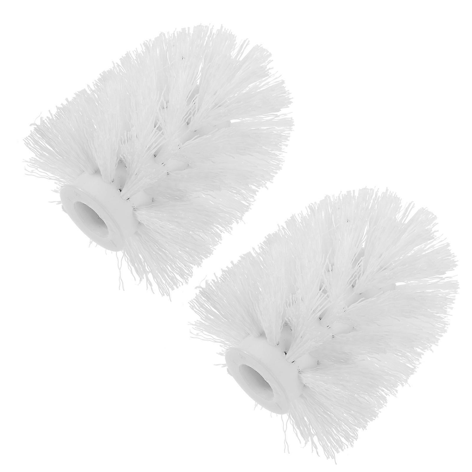 Toilet Bowl Brush Replacement Head Bathroom Cleaning Threaded Connector Compatibility 2Set