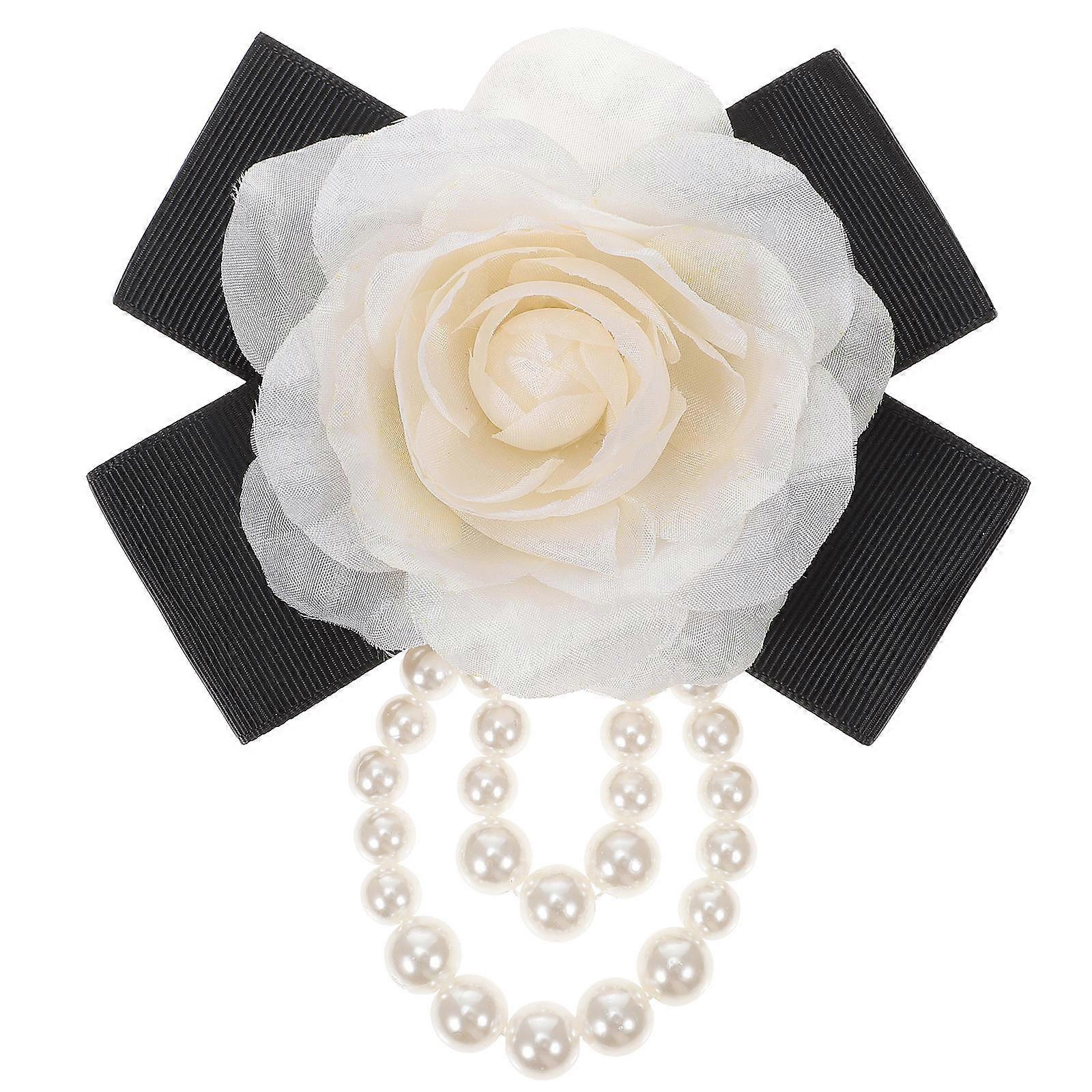 Brooch for Clothes Multi Color Imitated Silk and Pearl Material Perfect for DIY Use