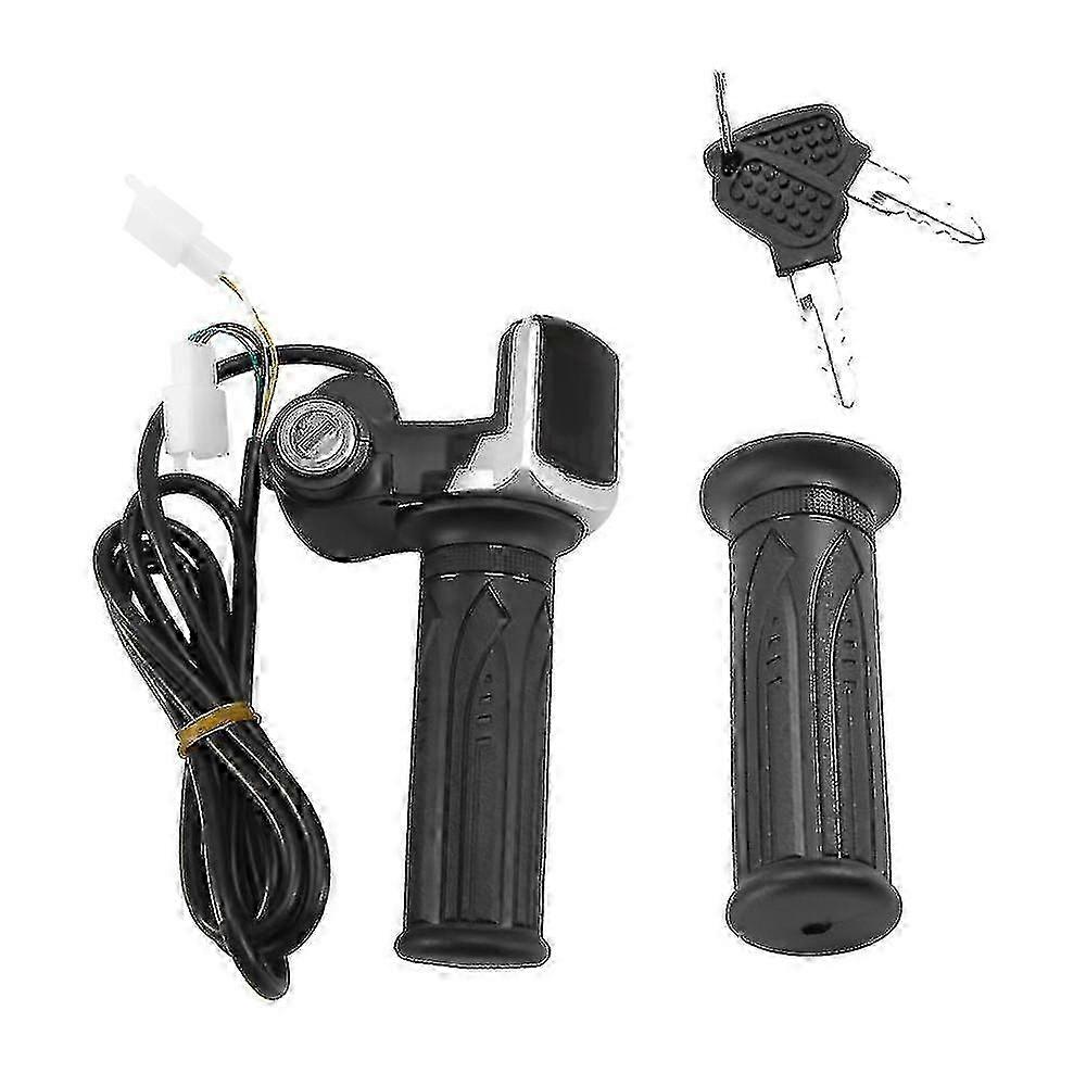 36v Universal Electric Bicycle Throttle Handle With Led Display Indicator Speed Display Key Lock Fo 2025