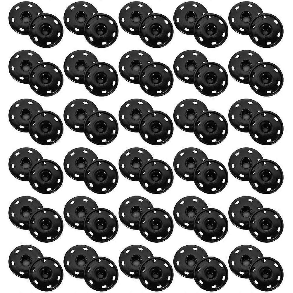 Round Snaps Buttons Hidden Snap Buttons Metal Sew-On Snap Fasteners Durable Safe Alloy Material 50Pcs
