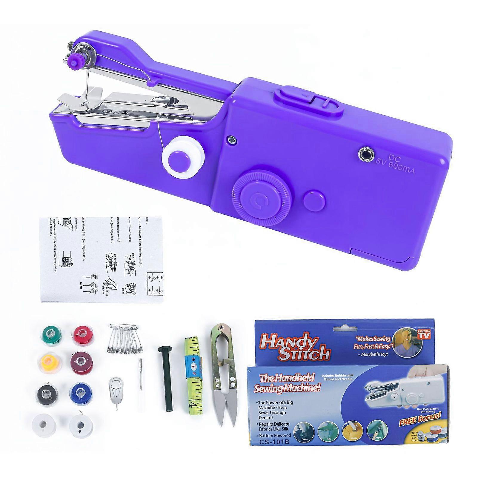 Portable Handy Stitch, Mini Cordless Electric Sewing Machine for Quick Fabric Repairs & DIY Crafts