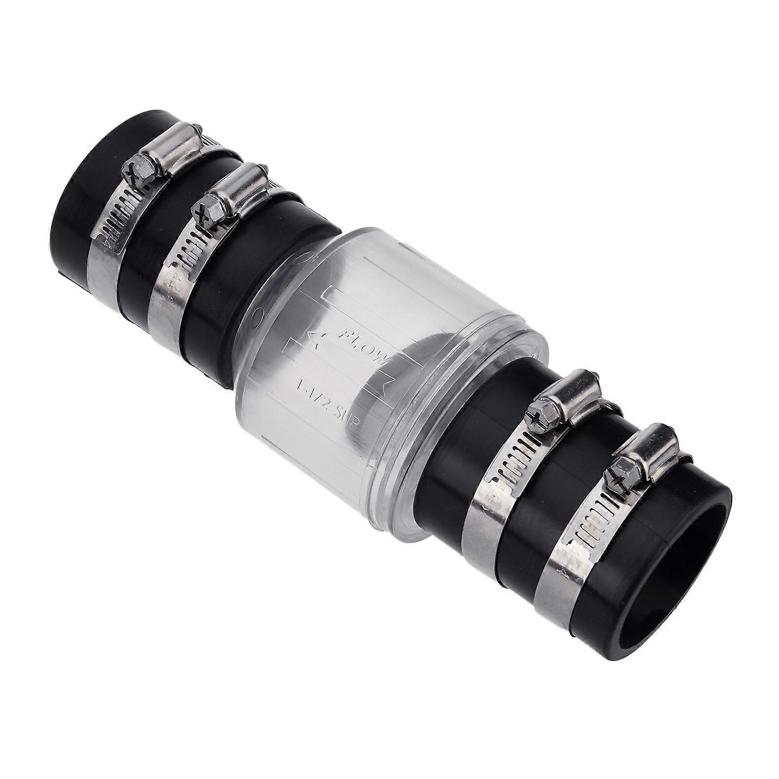 Quiet Sump Pump Check Valves Spring Loaded Flapper Replacement Silents Check Valves with Stainsless Steel Clamps Easy to Use Multicolor