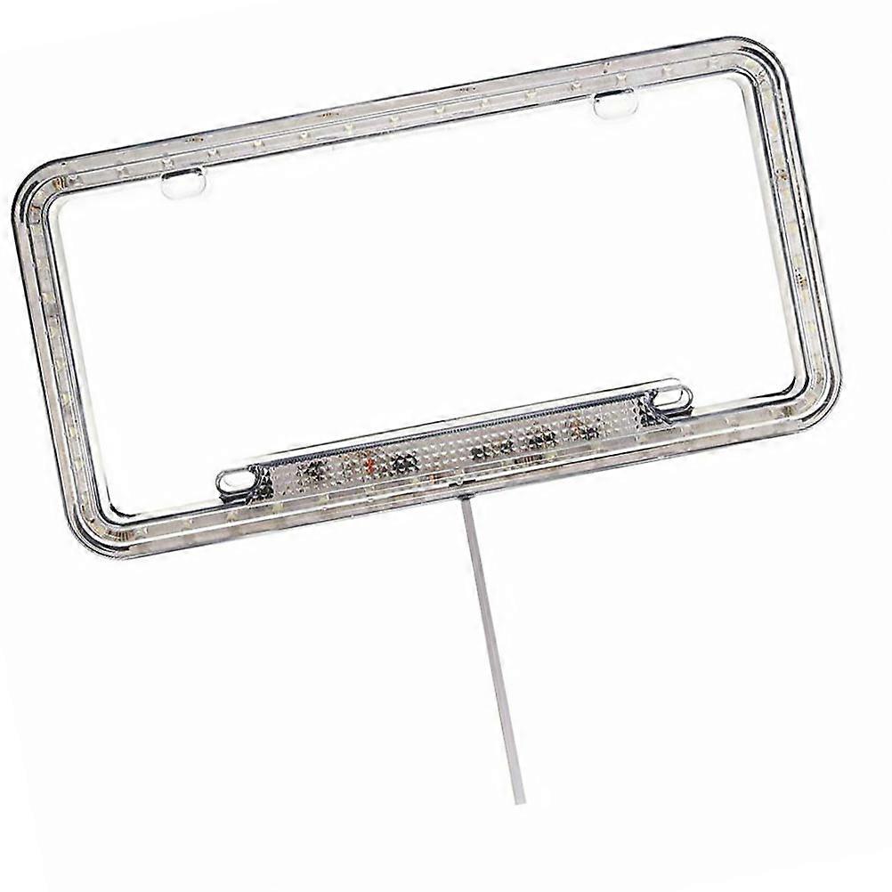 Protect License Plate Frame Light Blue Color Vehicle Use 32x16x4cm 1Pack