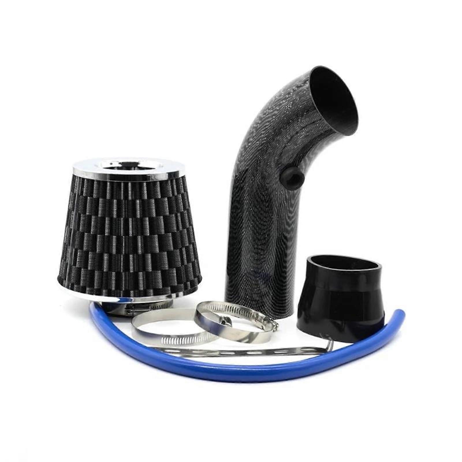 Luftfilter 76mm Universal Cold Air Intake Induction Pipe Kit for Racing Cars - CF Color Auto Air Filter Lufteinlassschlauch