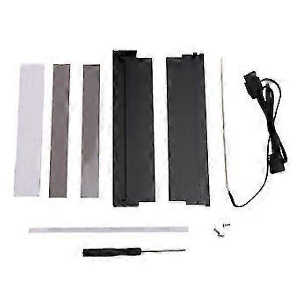 5V-3PIN ARGB RAM Heatsink Memory Cooler DDR3 DDR4 DDR5 Memory Heatsink for Desktop PC Black