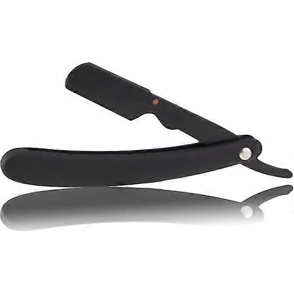 （Black）Barber Razor with Straight Edge, High Quality, Foldable