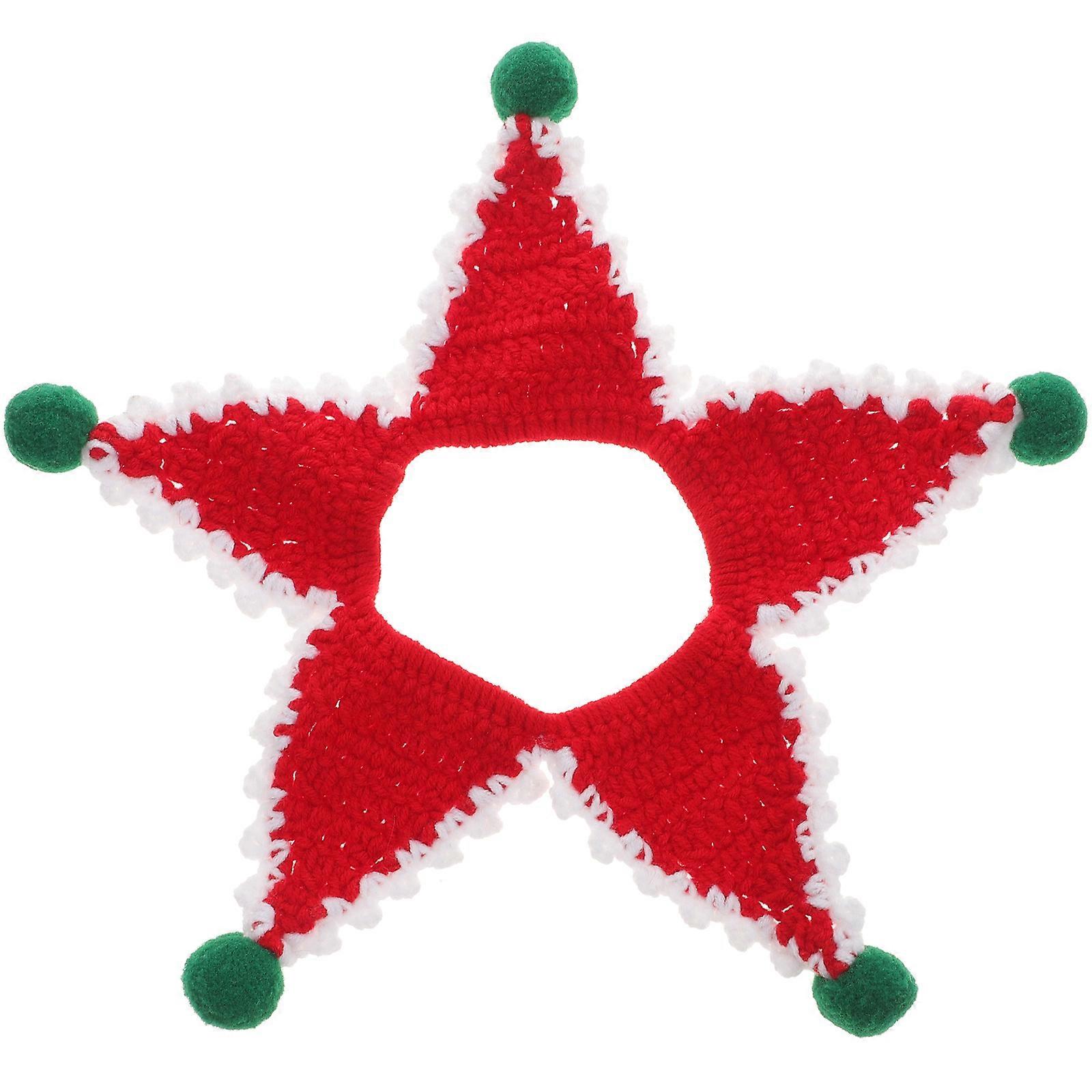 Adorable Christmas Dog And Cat Bib For Festive Parties And Events One Size Fits Most Red 1Pc