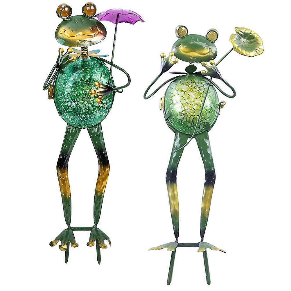 Frog Light 2Pcs Assorted Decor Outdoor Lighting Suitable For Pathway Park Rainy Day Illumination