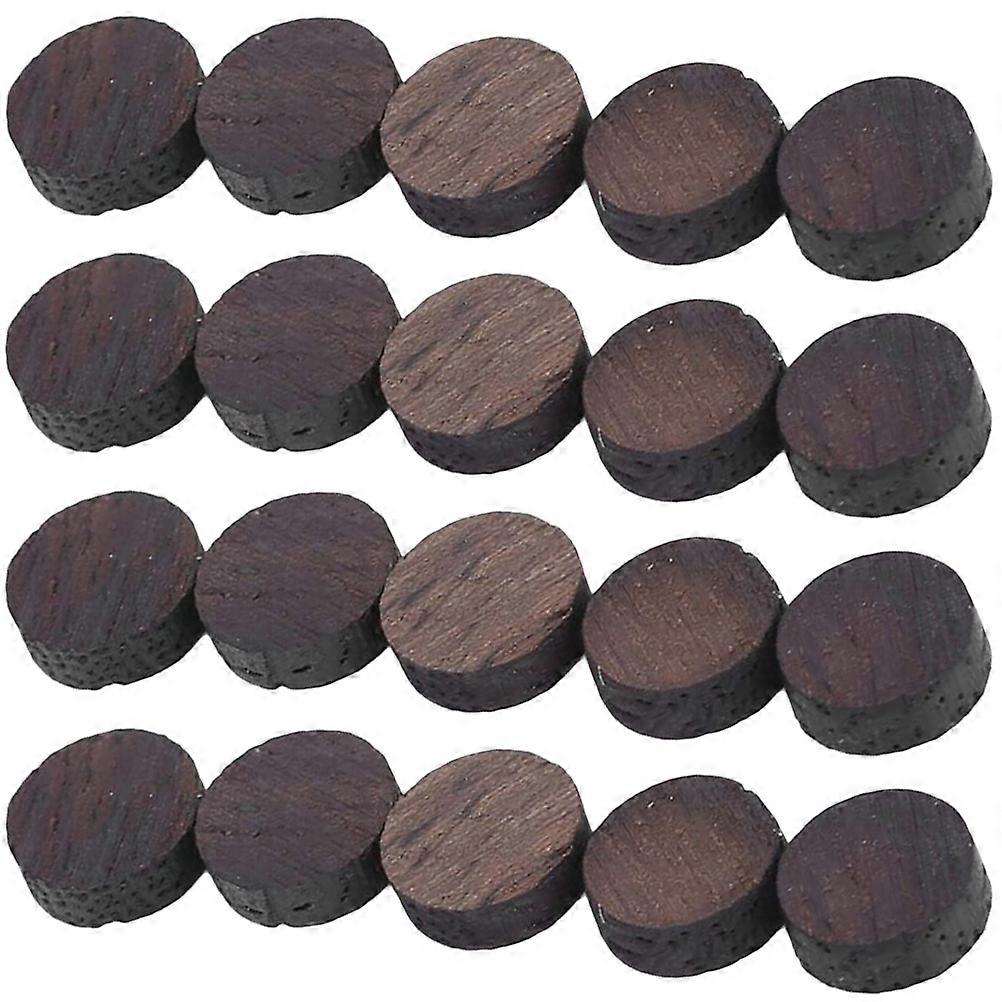 20pcs Durable Dark Brown Guitar Side Dots for Fretboard Position Markers Made of Synthetic Material