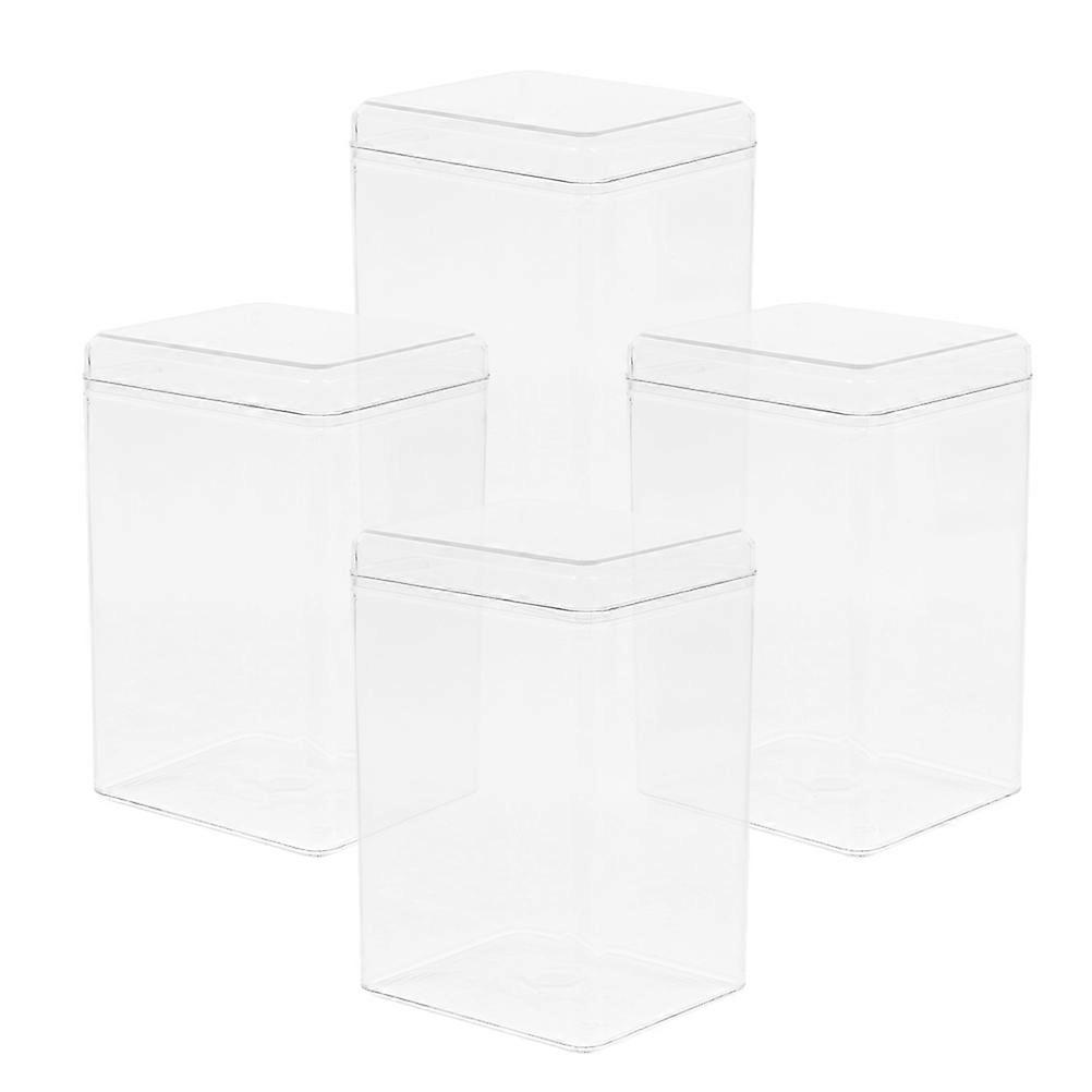 4pcs Transparent Display Case for Collectibles, Handicrafts, Models & Dolls – Easy Access Storage Box for Home Decor & Organization