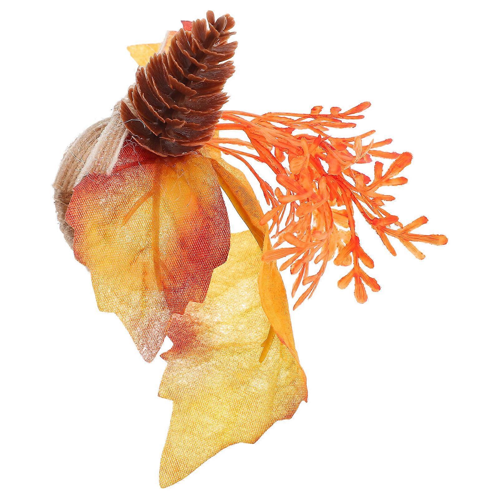 Delicate Napkin Rings Maple Leaf Shape Cotton Material Hotel Banquet Formal Events Rustic Style 1Set