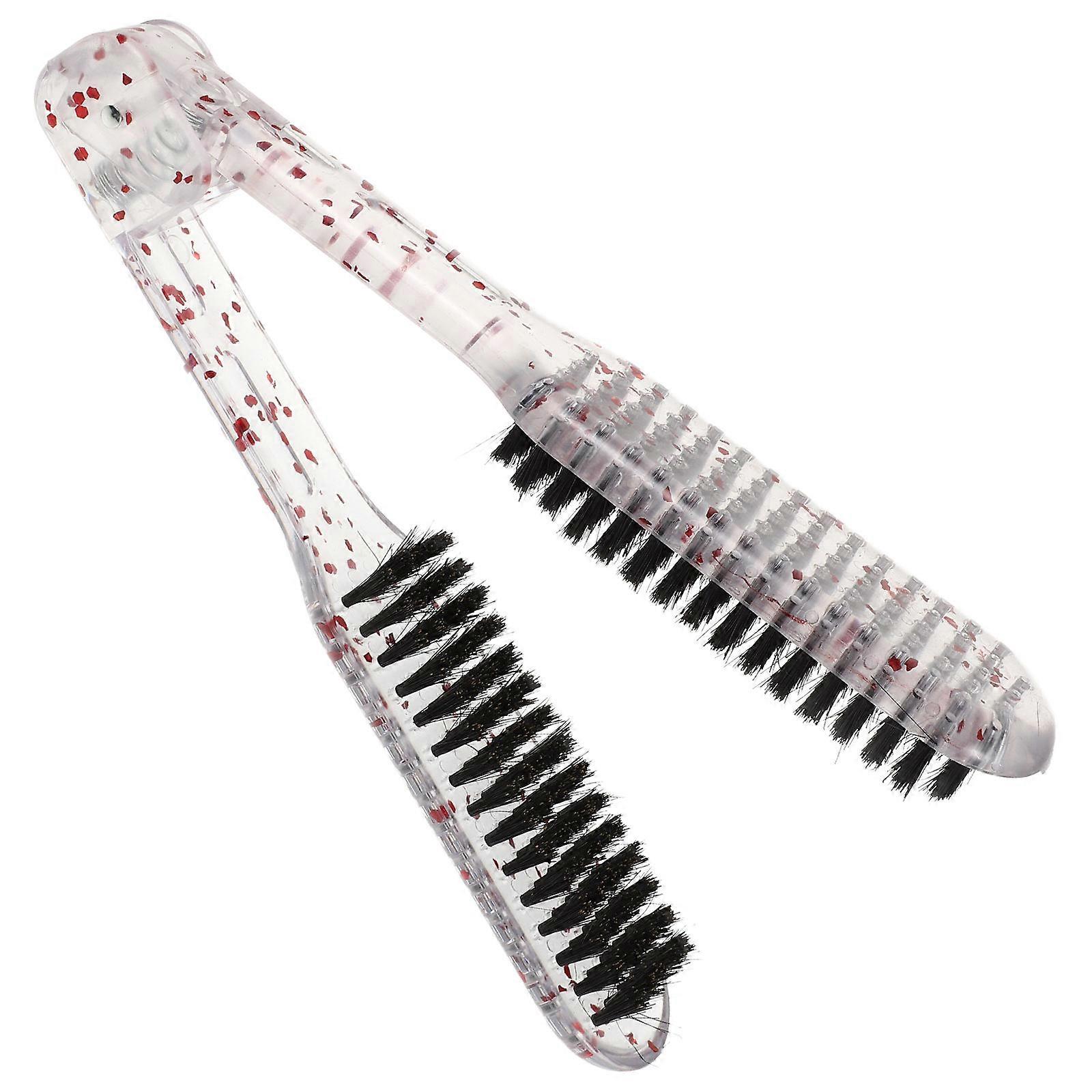 High Temperature Resistant V Shaped Hair Straightening Comb, Double Sided Brush for Smooth Styling, Safe and Durable Wet Comb for Women