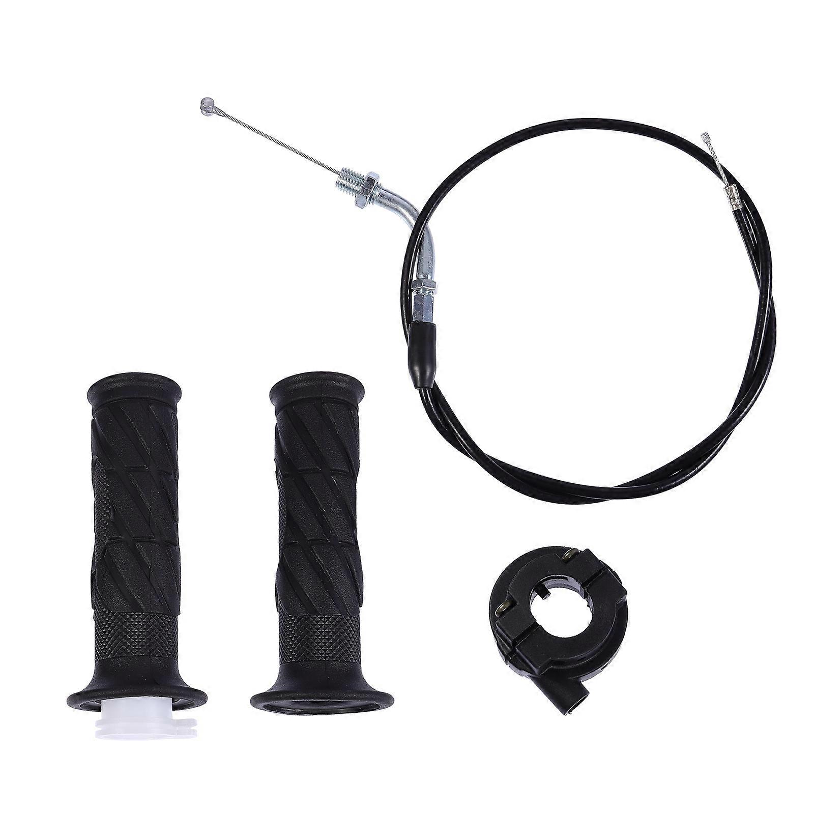 Throttle Handlebar Grip Set For Motorcycle Use Specializing In Speed Adjustment 5.3X2X2In Black Durable Design