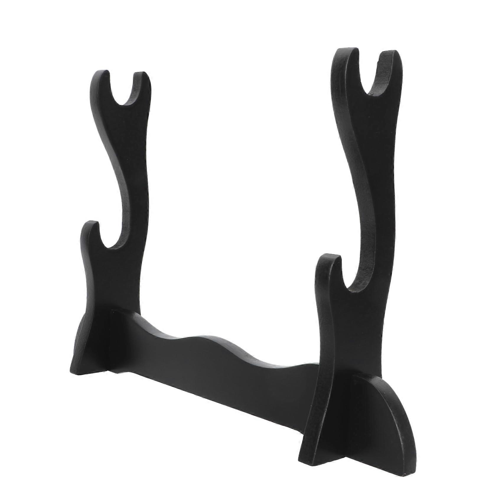 Tier Flute Stand Swords Rack for Indoor Use Stable and Elegant Wooden Stand for Flutes and Swords Storage