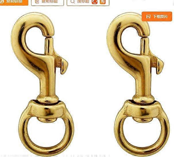 2PCS Flag Pole Clips: Heavy Duty Brass Swivel Snap Hooks with Eyelet - for Outdoor Flagpoles Rope Hardware Attachment Dog Chain Craft Projects