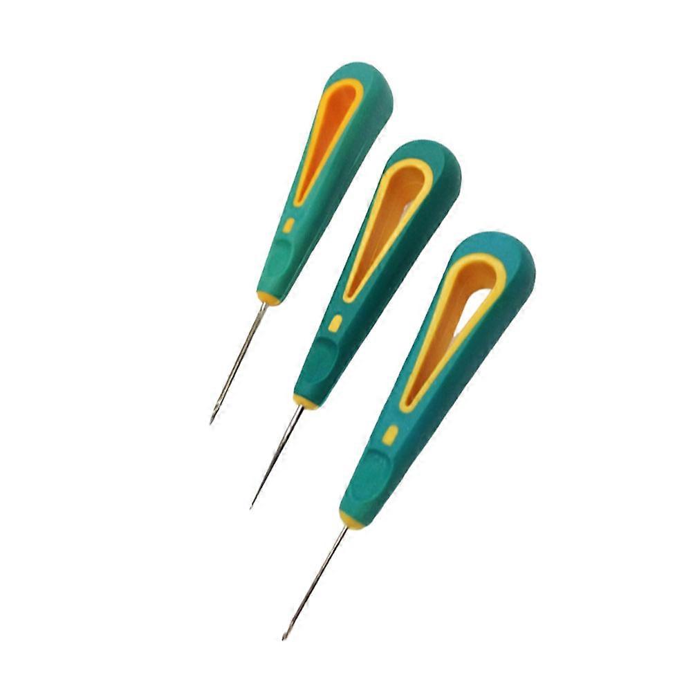 Multi Purpose Sewing Awl Tool Kit for DIY Sewing and Repairing Crafts and Fabrics, Metal, 3 Pieces