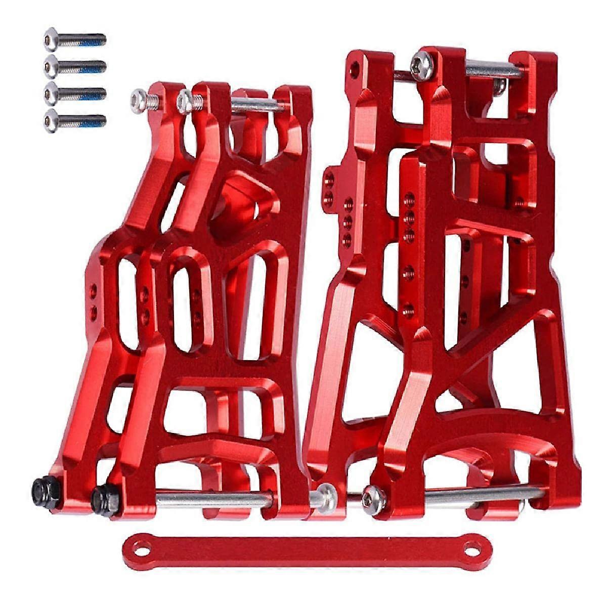 4 Pcs Aluminum Front And Rear A-Arm Kit For Traxxas Slash 2WD 1/10 Scale Red