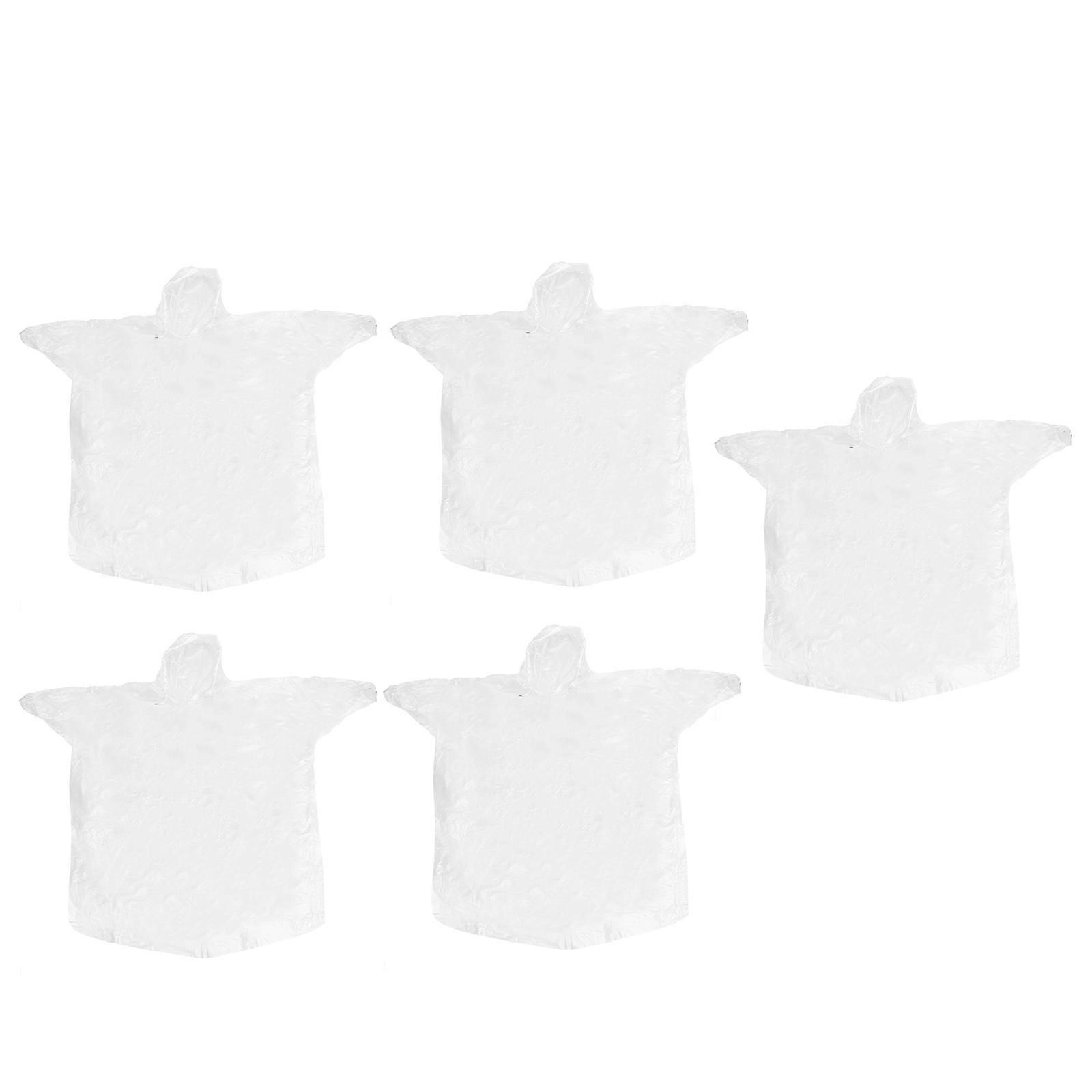 Portable Disposable Raincoats with Hat for Outdoor Travel in PE Material Transparent Color One Size