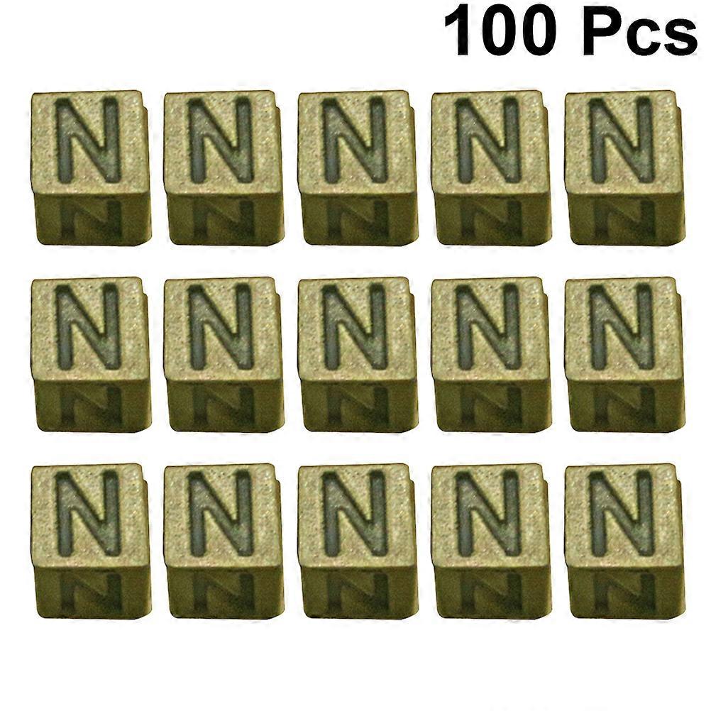 100PCS Square Alloy Spacer Beads Pendants Charms for Jewelry Making Art Craft DIY (Ancient Cyan, N)
