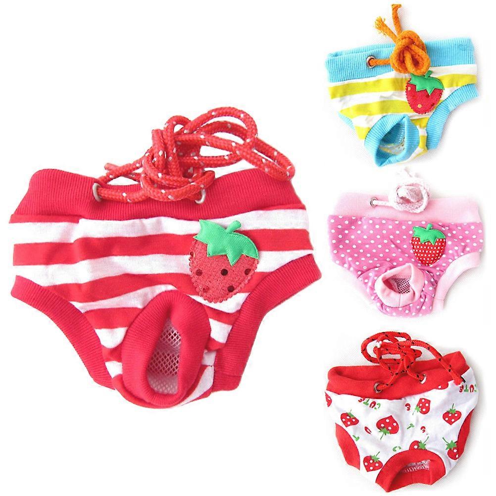 Pet Sanitary Pants For Male Dogs Prevent Mating Size M In Red Color Ideal For Dogs In Heat 1Pcs