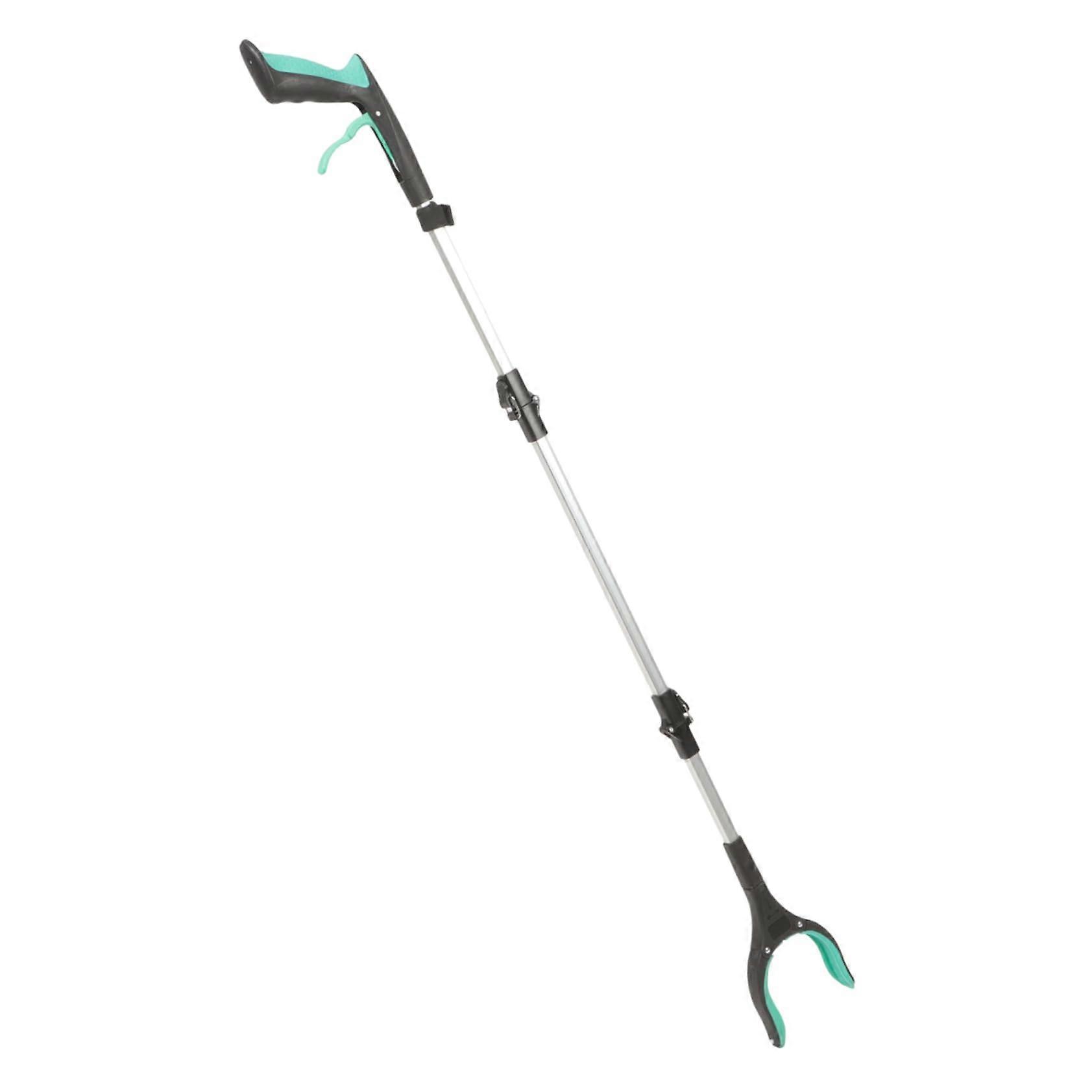 Portable Litter Picker Grabber Foldable Trash Grabber with Ergonomic Handle for Outdoor Waste Disposal for Seniors Green Triple Foldable