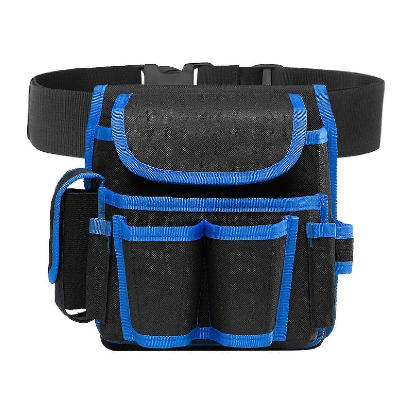 Belt Tool Bag Multipurpose Tool Waist Bag Electricians Tool Bag Canvas Blue