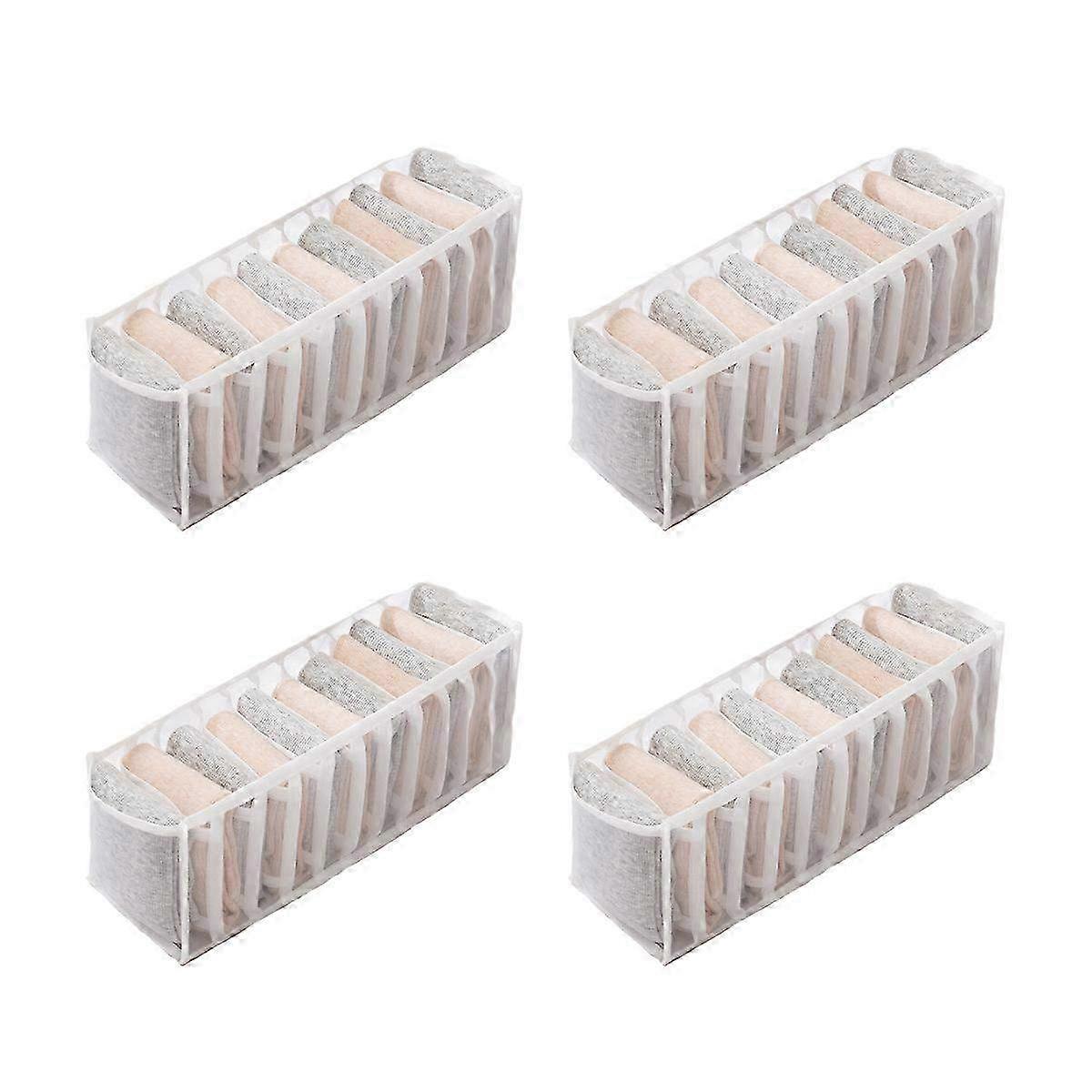 4-Piece Foldable Drawer Dividers & Wardrobe Clothing Organizer - Space-Saving Storage Solution for Closet Organization