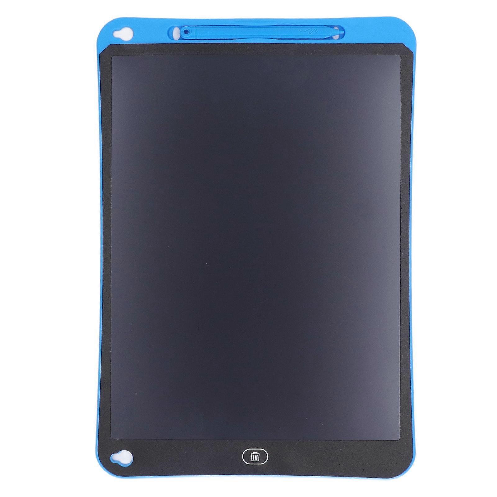 LCD Writing Tablet Multipurpose Funny Multi Color Lines Erasable Kids Electronic Doodle Board for Drawing Doodling Blue 15 Inch Color Screen