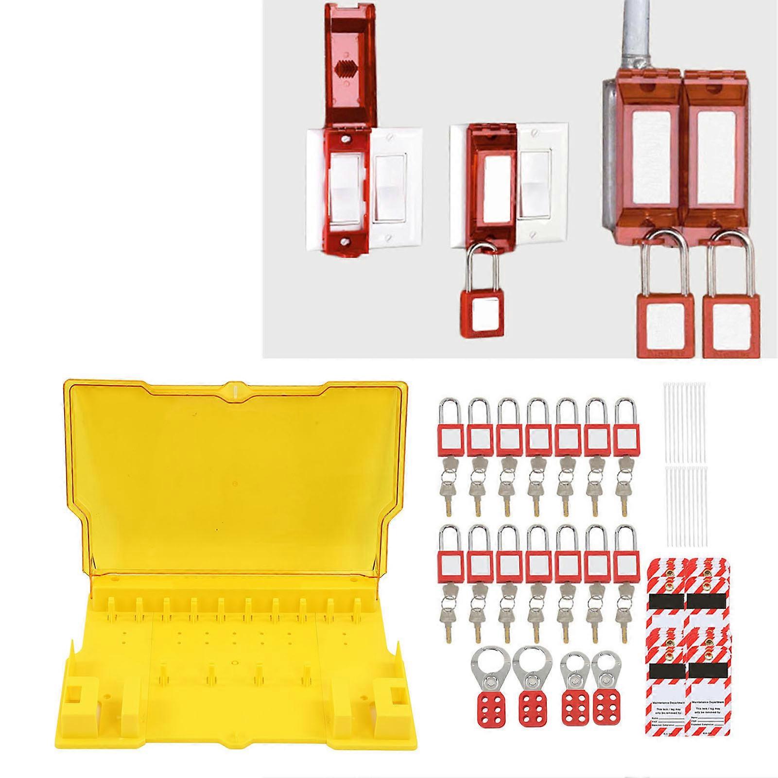 Lockout Tagout Station Include Padlocks Keys Hasps Hangtags Visual Lockout Kit Board with Cover for Factory 