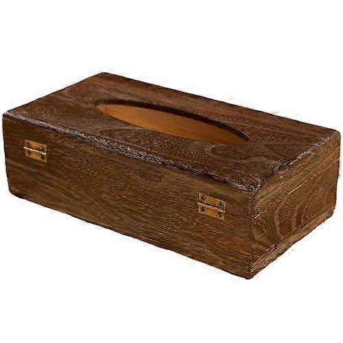 Rectangular Tissue Box Cover Decorative Wood Facial Tissue Holder