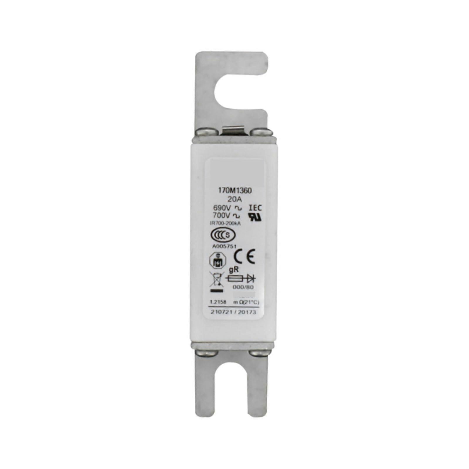 Auto Fuse, 170M1360 Fast Acting Industrial Fuse, 60A 250V Fuse for Circuit Protection and Heavy Duty Applications