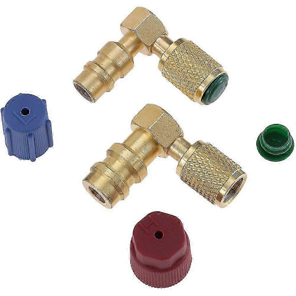 AC Fitting Set #8 / #10 Female Oring Beadlock 90 Degree R134a