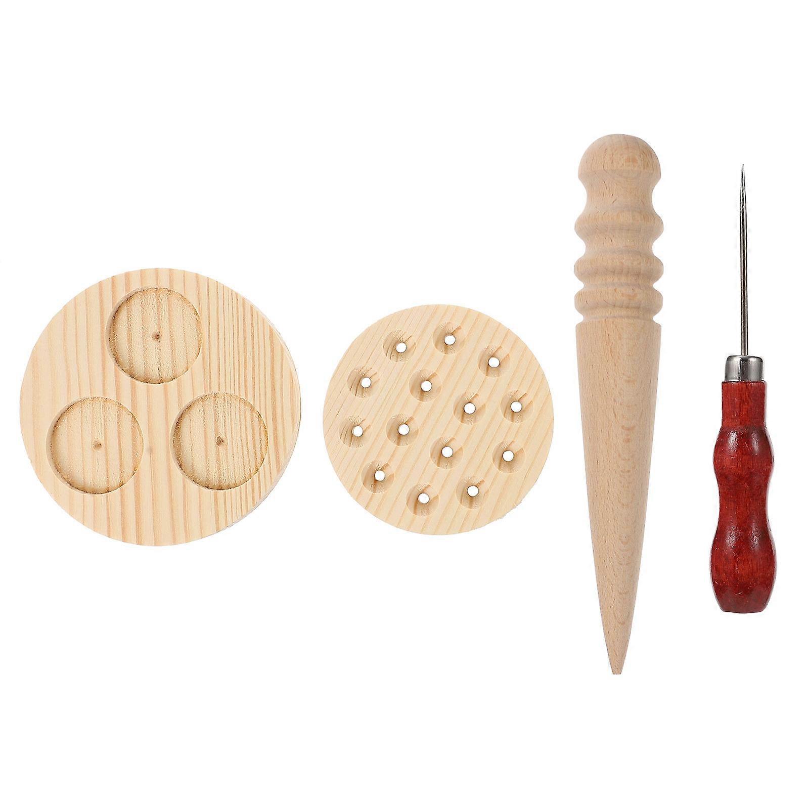 Moxa Cone Tool Set 1 Set Moxa Roll Making Tool For Moxibustion Lovers With Wooden 15X2.5cm Porous Positions