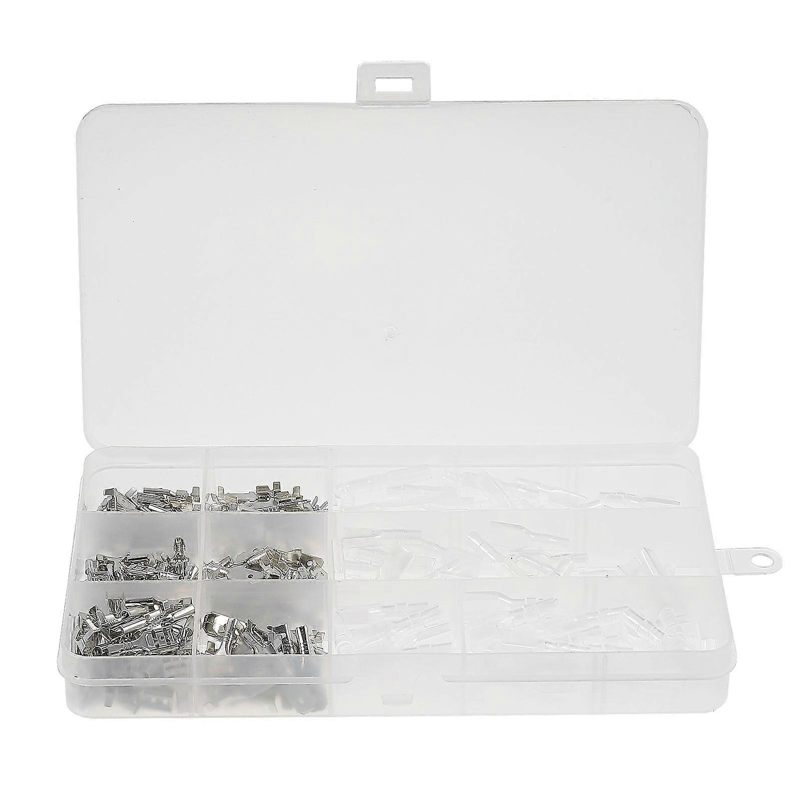 270Pcs Insulated Wire Connectors Spade Crimp Terminal For Automotive Use Including Insulating Sleeve And Brass Construction