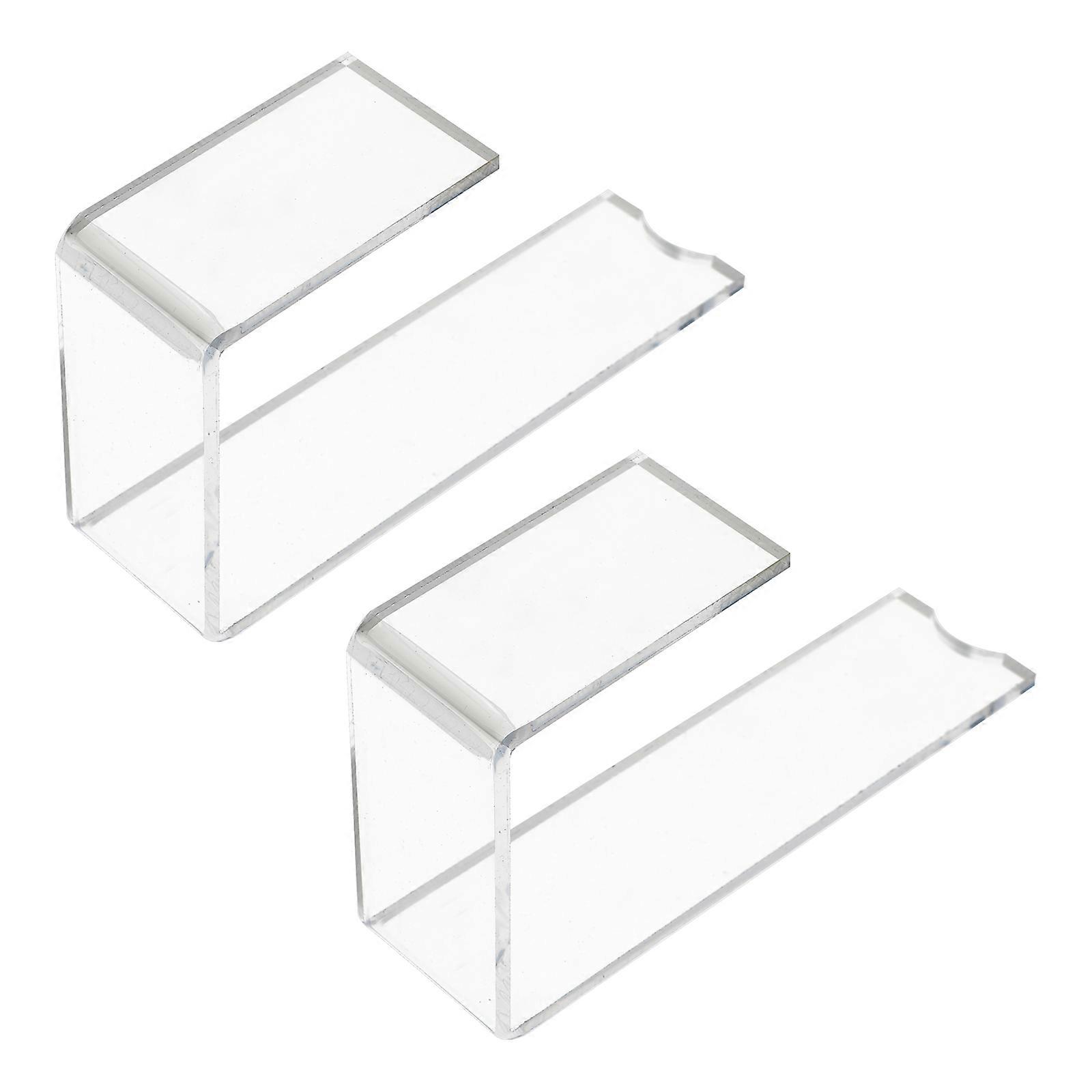 Retail Shoe Display 2Pcs Shoes Display Stand For Shop Transparent Sturdy Acrylic Shelf