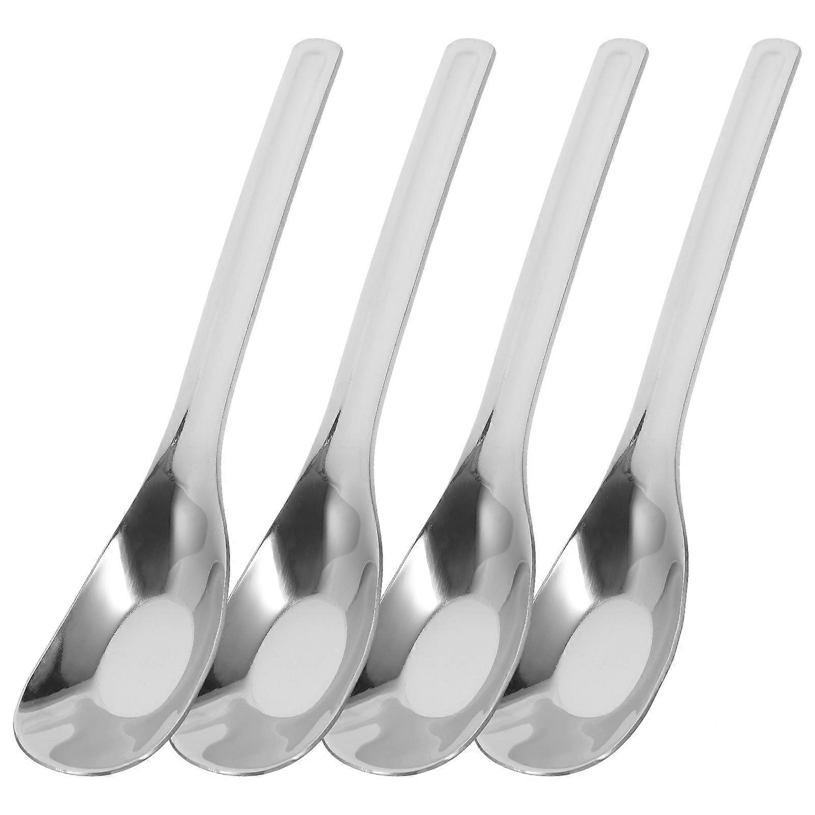 Kitchen Soup Spoon Stainless Steel Serving Spoon for Kitchen Use 4Pcs