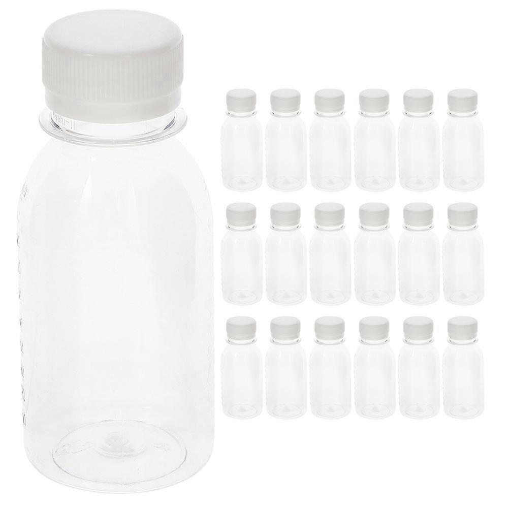 Transparent ABS Juice Bottles for Kitchen Use Portable Beverage Containers with Lids 20pcs