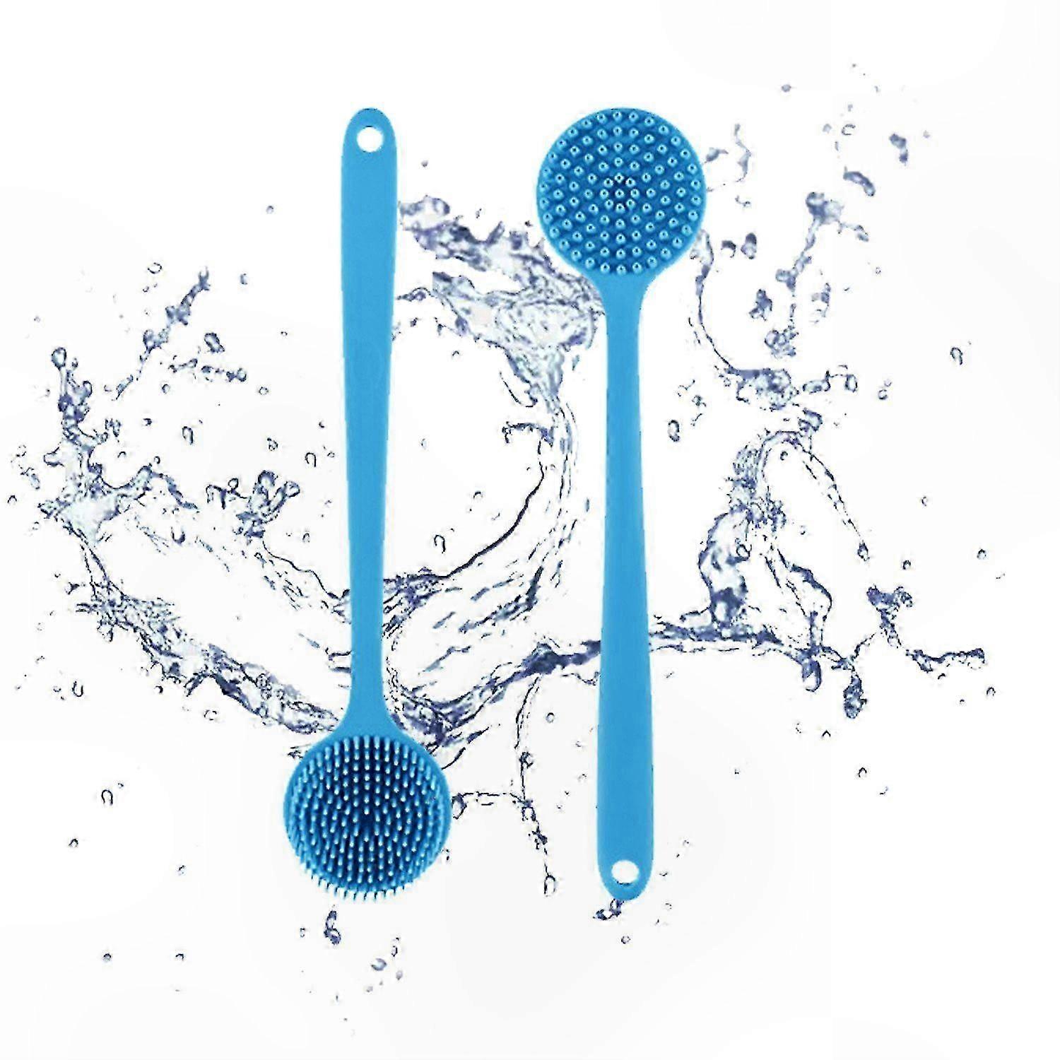 Long Handle Bath and Shower Brush Set with Back Scrubber for Easy Cleaning