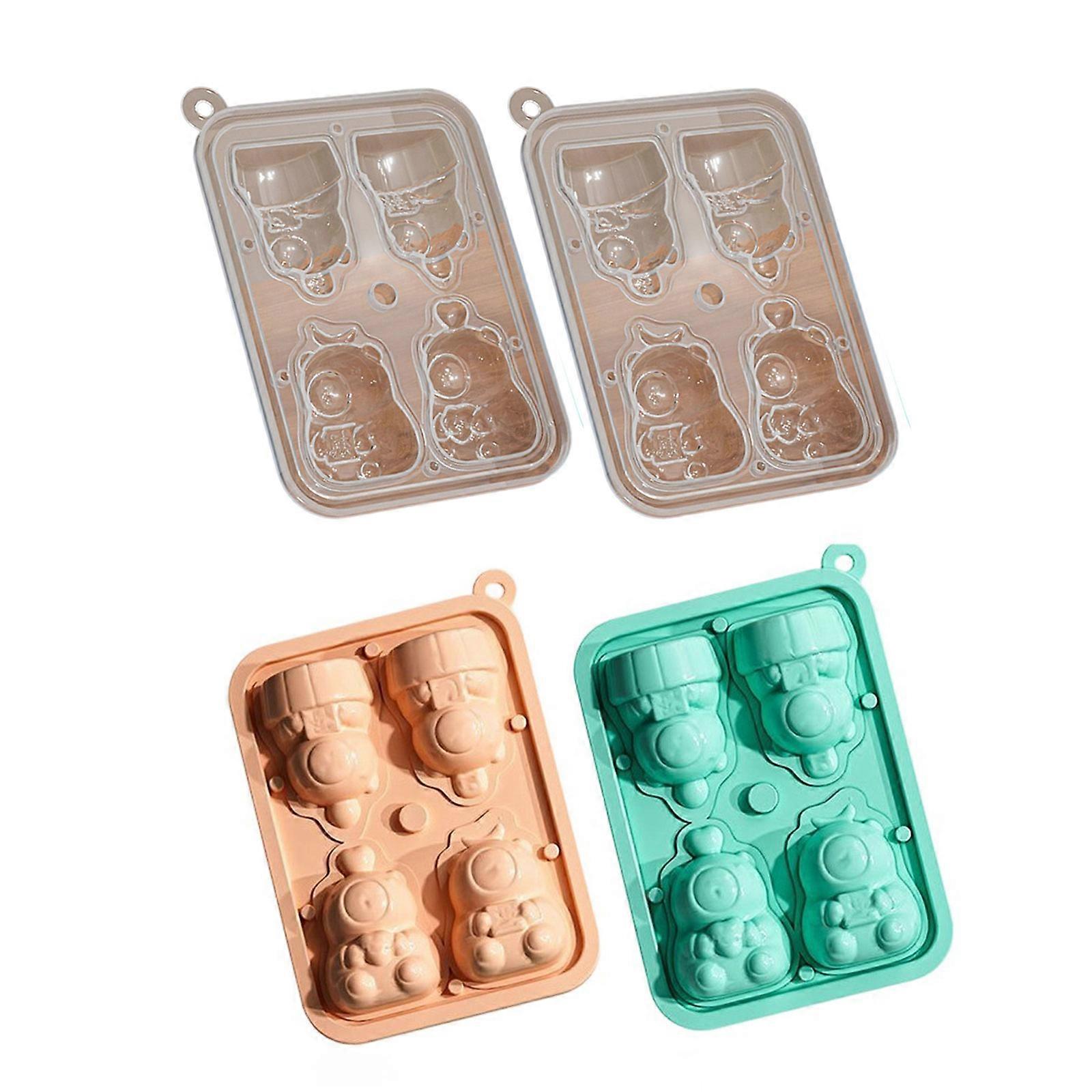 3D Capybara Shape Ice Mold Plastic Ice Cubes Making Mould for Creative Drink and Parties Popsicles Making Tool Multicolor