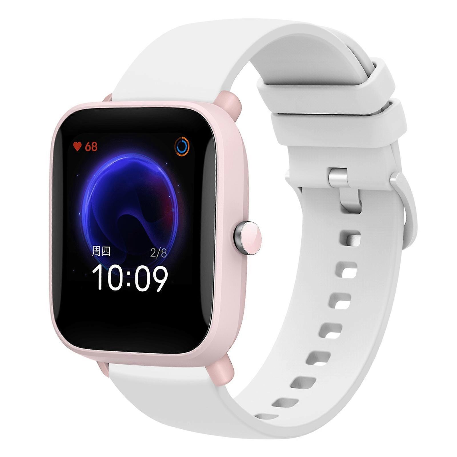 For Amazfit Pop 20mm Solid Color Soft Silicone Watch Band