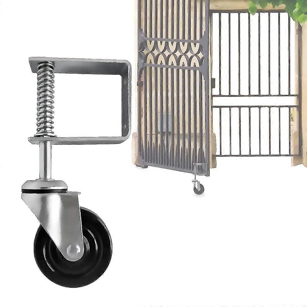 Gate Caster, 4 Inch Heavy Duty Gate Wheel Spring Loaded, Max 220lbs Load Capacity Fence Gate Wheel