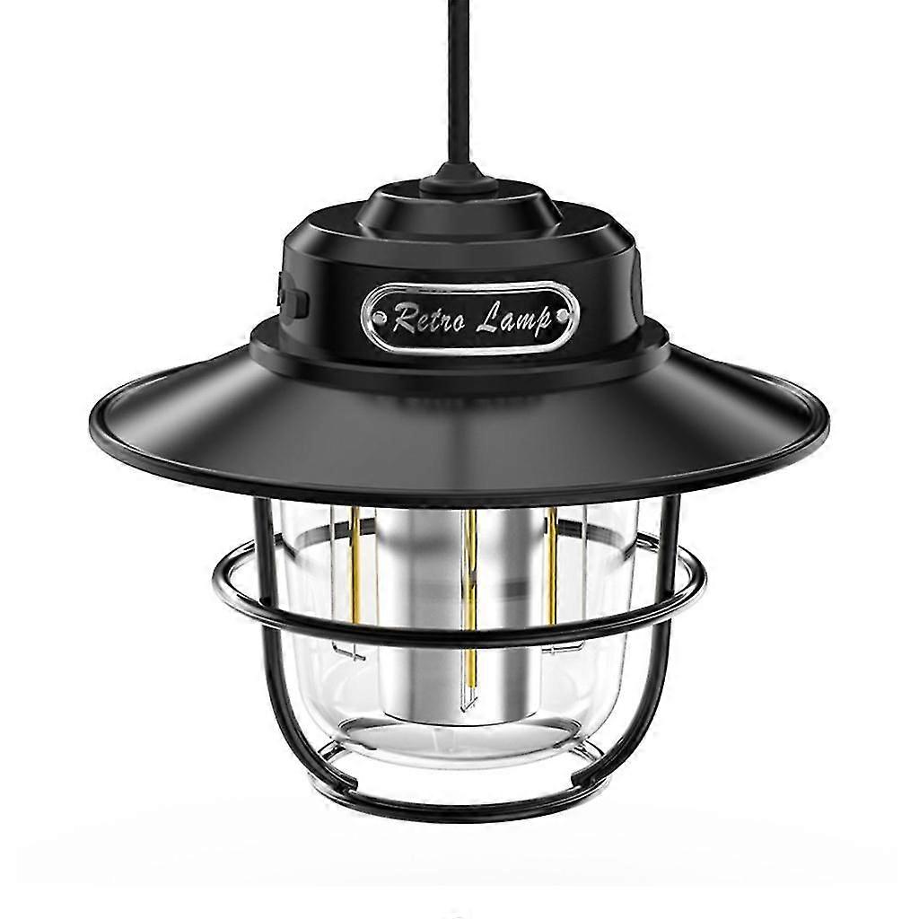 Camping Lights Camping Lanterns Black Rechargeable Tent Lantern ABS Material