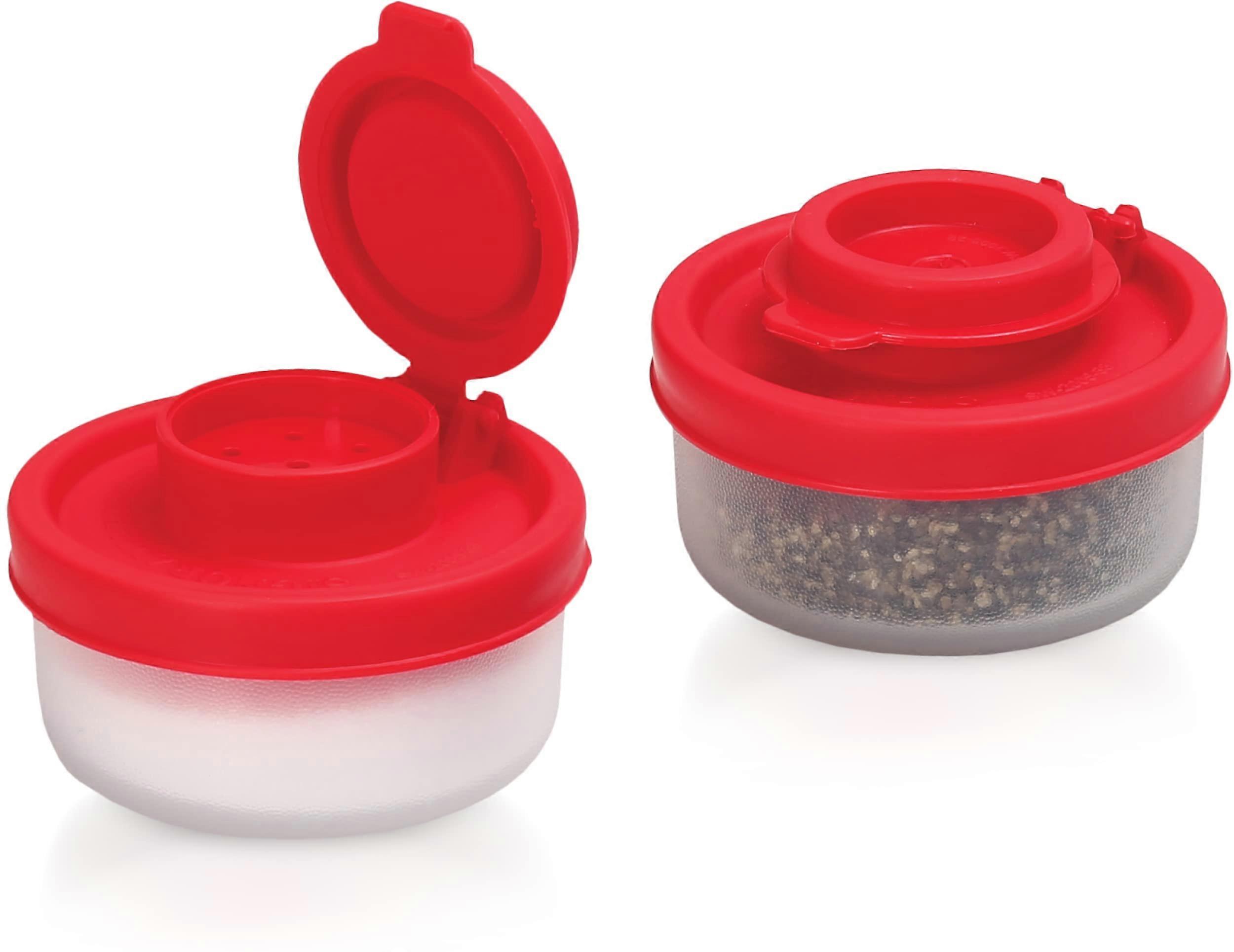 Signoraware Salt and Pepper Shakers Moisture Proof Set of 2 Small Mini Travel Spice Set