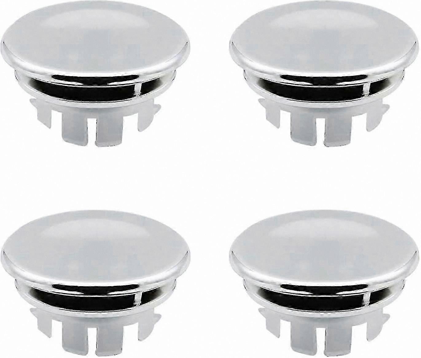 Replacement Sink Overflow Cover Ring for Bathroom and Kitchen, 4 Pack Round Hole Stoppers Fitting Most Sinks