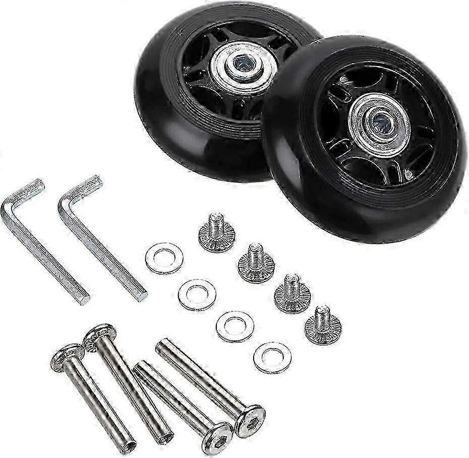 75 x 24mm Luggage Suitcase Replacement Wheels,Set of 2